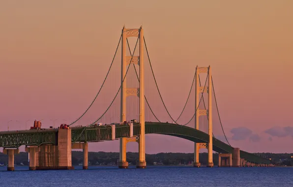 Картинка мост, Мичиган, опора, США