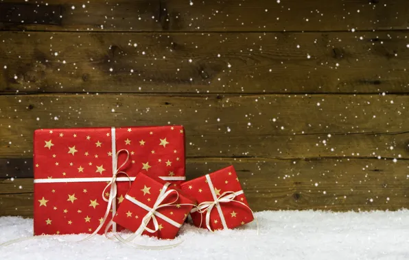 Новый Год, Рождество, Christmas, wood, snow, decoration, gifts
