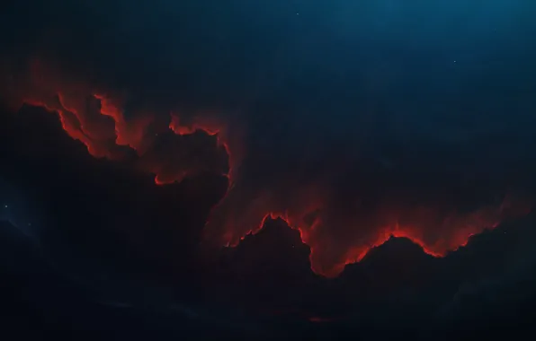 Звезды, Космос, Туманность, Стиль, Fantasy, Арт, Stars, Space