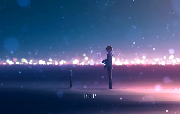 Снег, Крест, парень, R.I.P