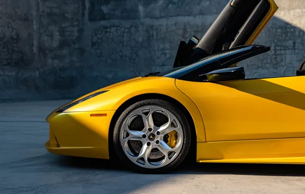 Крупный план, Lamborghini, колесо, Murcielago, передок, ламборгини, Lamborghini Murcielago Roadster
