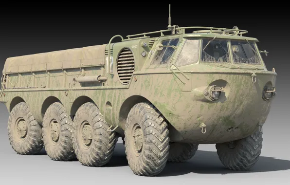 СССР, Плавающий автомобиль, Амфибия, Экспериментальный автомобмль, ЗиЛ-135Б