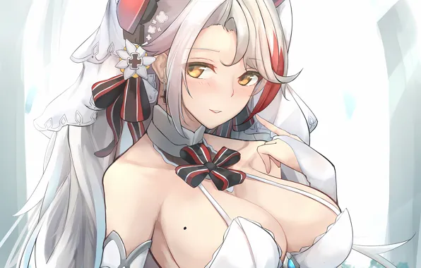 Girl, sexy, lingerie, bra, cleavage, long hair, boobs, anime