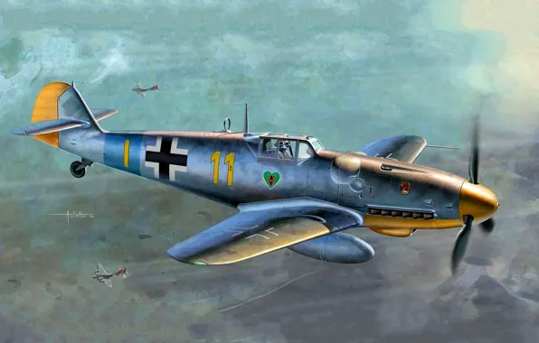 Истребитель, Messerschmitt, Luftwaffe, Bf.109G-5, Боевой самолёт, JG54, Высотный истребитель, Bf-109G