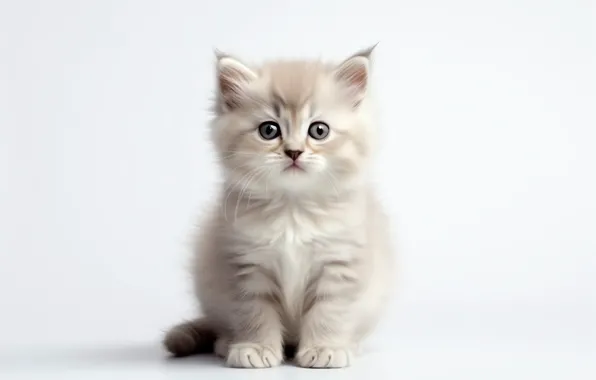 Кошка, взгляд, поза, котенок, мордашка, ИИ-арт, нейросеть