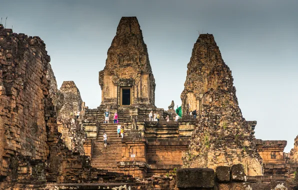 Руины, Камбоджа, Ruins, Cambodia, Angkor, Ангкор