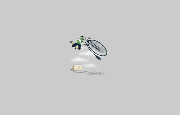 Картинка велосипед, ретро, трюк, банни-хоп