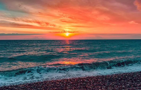 Море, небо, вечер