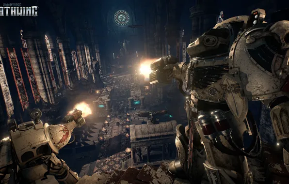 Фантастика, броня, схватка, deathwing, terminator, монтры, Space Hulk: Deathwing, space hulk
