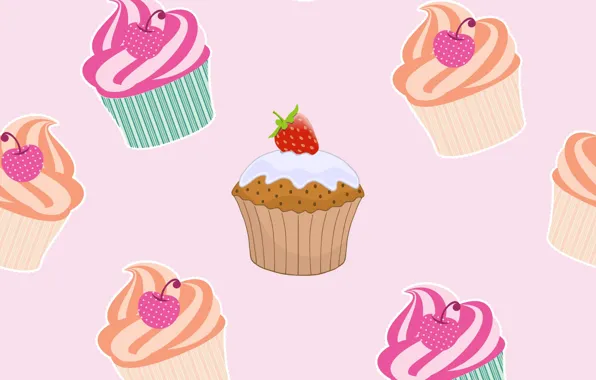 Фон, текстура, десерт, cupcake, muffins