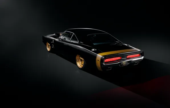 Картинка Dodge, Charger, muscle car, rear view, Ringbrothers, Dodge Charger Tusk
