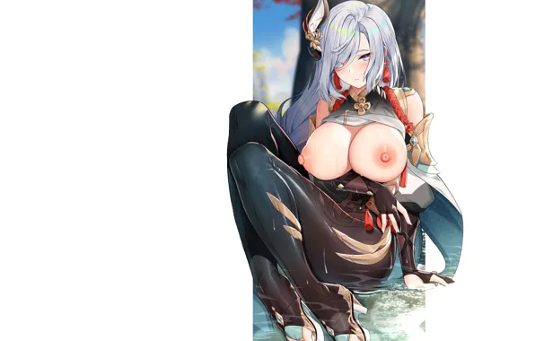 Girl, hot, sexy, girls, nipples, boobs, anime, erotic
