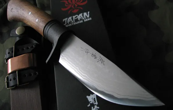 Картинка япония, нож, чехол, холодное оружие, рукаятка из дерева
