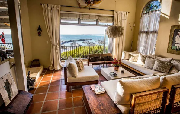 Интерьер, гостиная, South Africa, Cape Town, Cardamom House, Gordons Bay