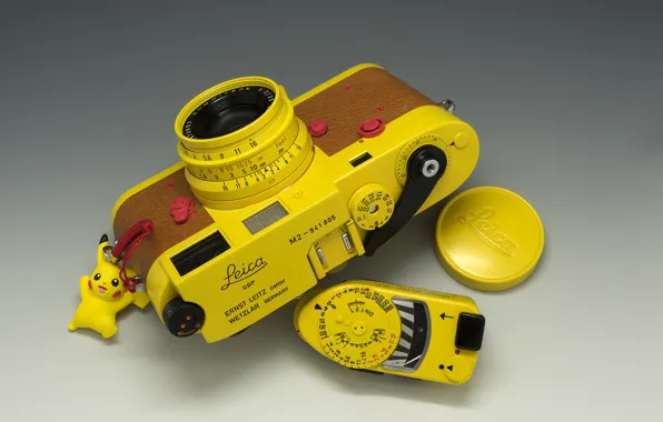 Желтый, стиль, фон, фотоаппарат, Leica