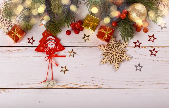 Картинка Новый Год, Рождество, Christmas, wood, New Year, decoration, Happy, Merry