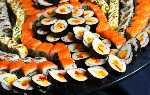 Картинка Japan, ломтики, rolls, суши, нарезка, роллы, морепродукты, японская кухня