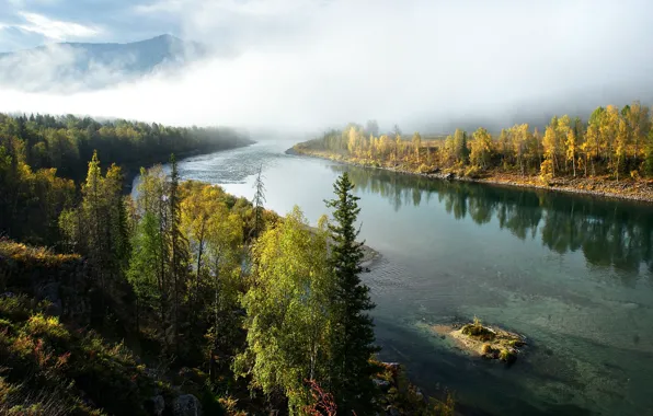 Картинка Природа, Осень, Река