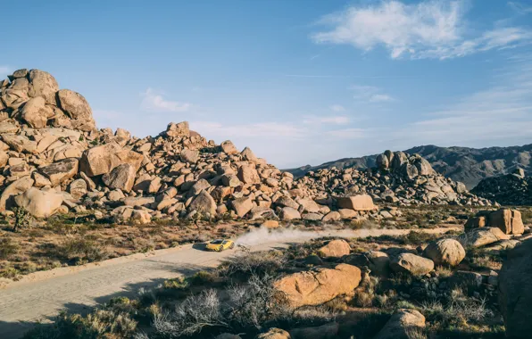 Car, Lamborghini, rocks, dust, off-road, Huracan, Lamborghini Huracan Sterrato