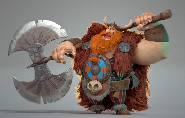 Viking, 3D, лабрис, otavio liborio, Bjorn!