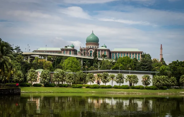 Nature, lake, garden, reflection, malaysia, botanical garden, putrajaya, botanical