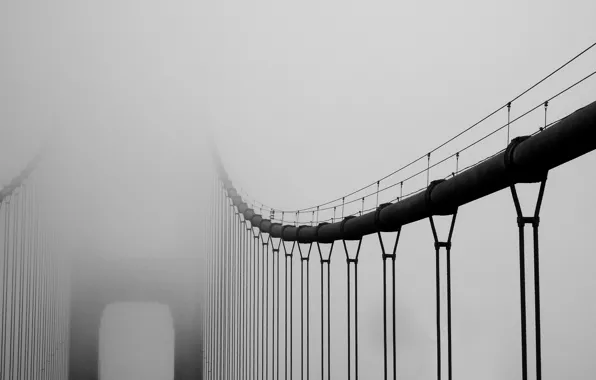 Мост, city, город, туман, california, Golden Gate Bridge, bridge, San Francisco