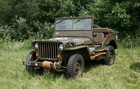 Легкий, автомобиль, американский, Jeep, WW2, полноприводный, разведывательный, &ampquot;Виллис-МВ&ampquot;