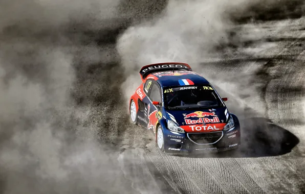 Картинка Пыль, Пежо, Peugeot, 208, WorldRX, Davy Jeanney