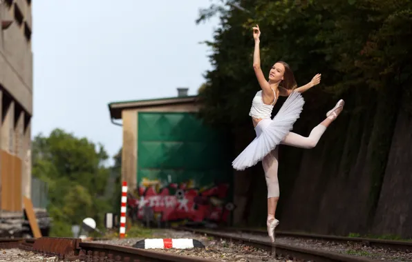Картинка железная дорога, балерина, Anastasiya