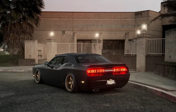 Картинка Muscle, Dodge, Challenger, Car, Black, Tuning, Road, R/T