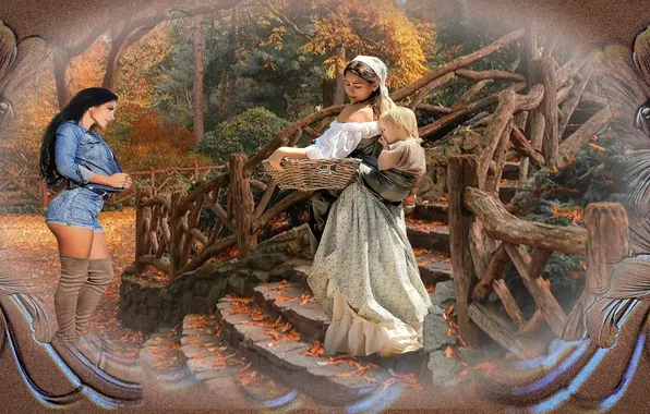 Fantasy, girls, scenery