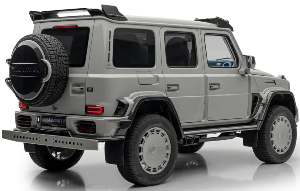 Картинка Mercedes-Benz, белый фон, вид сбоку, вид сзади, AMG, 4x4, Mansory, G63