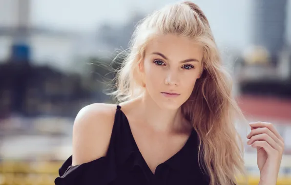 Взгляд, лицо, фон, милашка