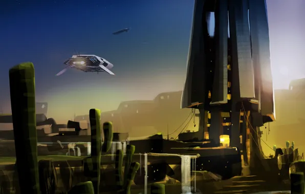 Space, planet, oasis