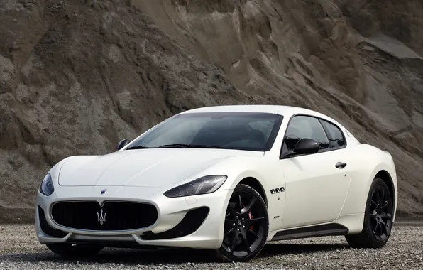Картинка белый, Maserati, GranTurismo, мазерати, Sport, грантуризмо, MC line