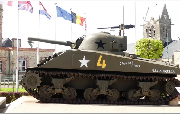 Картинка normandy, ww2, sherman tank, ww2 tank