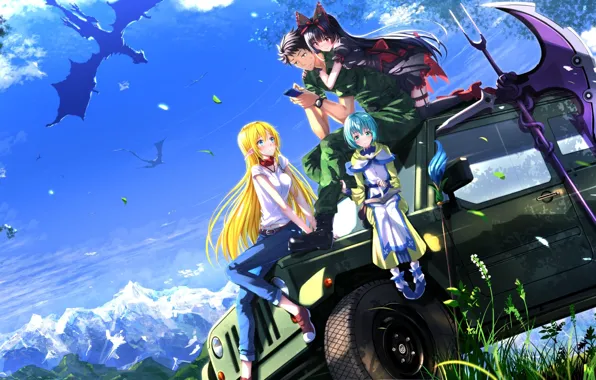 Девушки, эльф, волшебница, ушки, anime, art, Gate, Youji Itami
