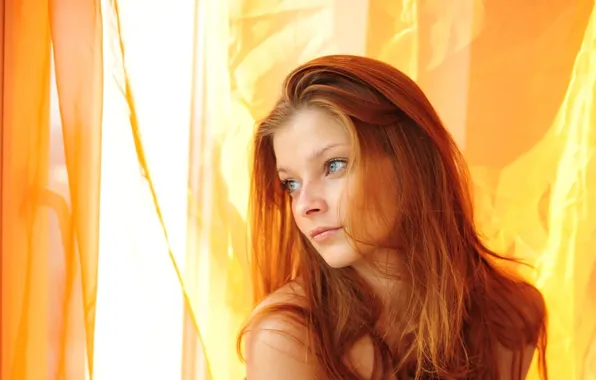 Girl, Cool, panties, legs, brown hair, nature, sexy girl, eyes