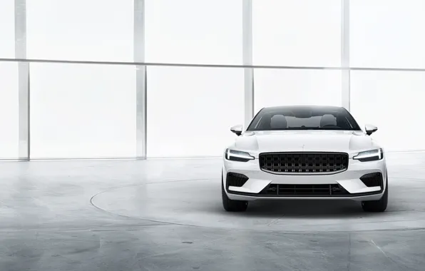 Машина, авто, Volvo, Вольво, белая, Hybrid, гибрид, Volvo Polestar 1