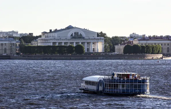 Корабль, Питер, Пейзаж, Нева, Санкт-Перербург, AristovArt