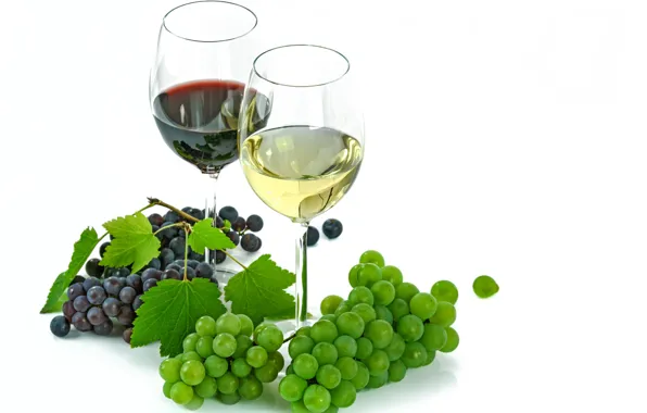 Картинка ягоды, вино, бокал, виноград