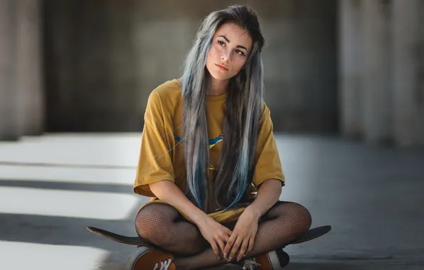 Взгляд, девушка, фон