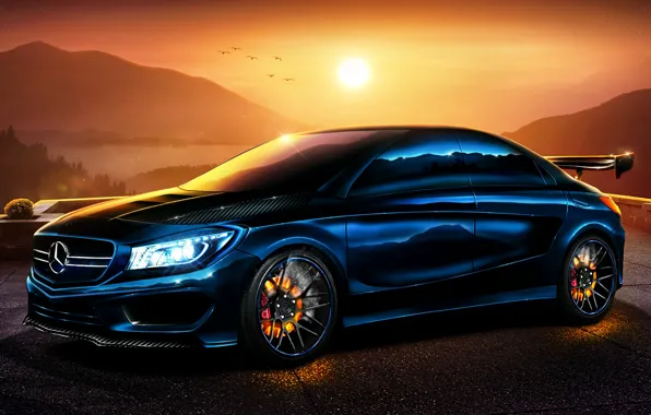 Картинка Mercedes-Benz, Мерседес, Carbon, Sun, Tuning, 2013, Brake, Бенц
