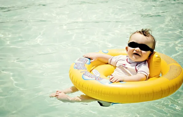 Вода, радость, счастье, улыбка, настроение, ребенок, бассейн, малыш