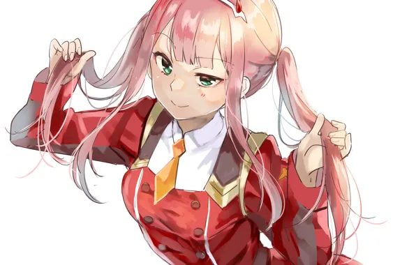 Девушка, хвостики, 002, Darling In The Frankxx, Милый во Франксе, Zero Two