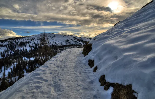Снег, горы, природа, австрия, Salzburg, Mühlbach am Hochkönig
