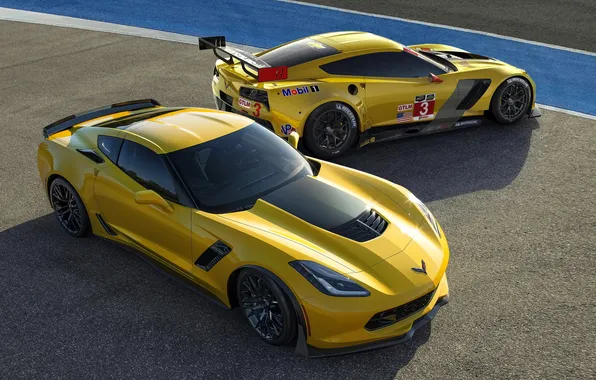 Картинка Z06, Chevrolet Corvette, корвет, автообои, Race Car, C7-R