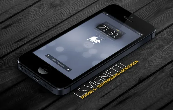Картинка время, стиль, черный цвет, экран, iPhone 5