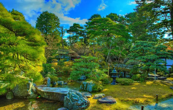 Парк, фото, Япония, Japan, Kyoto, Imperial Palace gardens