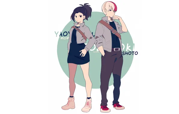 My Hero Academia, Boku No Hero Academia, Тодороки Шото, Моя Геройская Академия, Яойрозу Момо